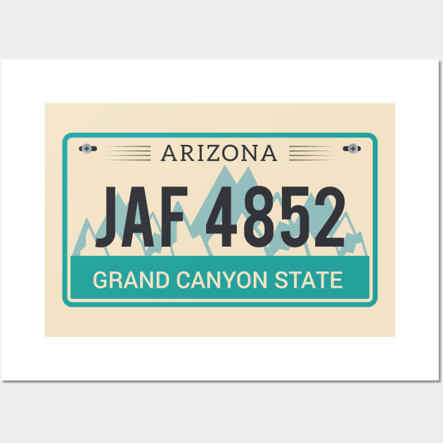 Arizona License Plate Wall Art by kani